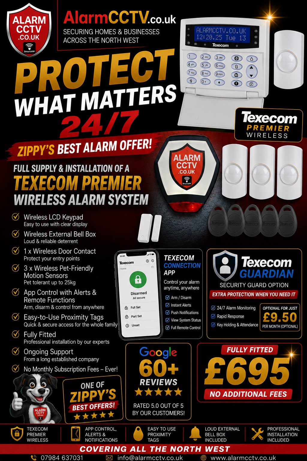 Upgrade to Texecom Premier Wireless £695 fitted